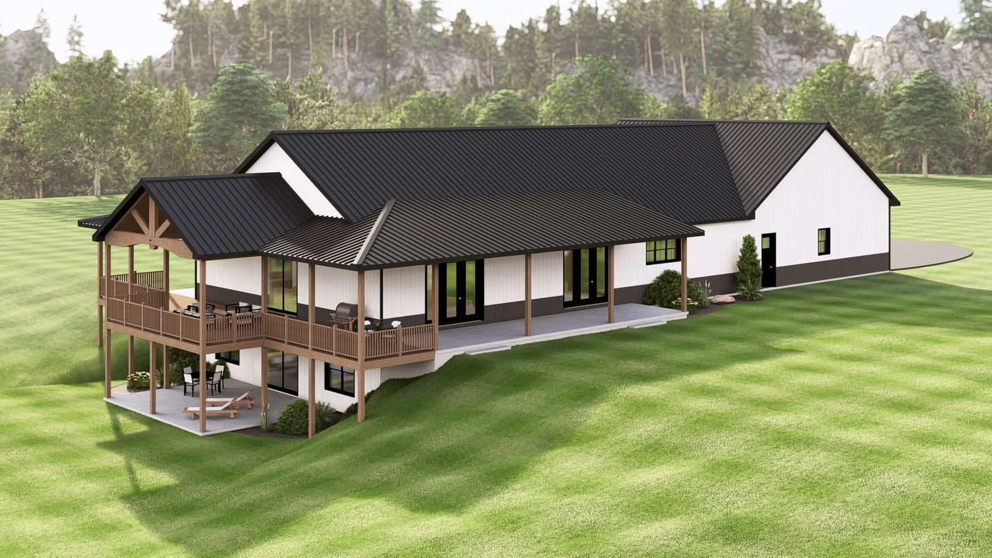 BG-20069 Pembroke Barndominium House Plan