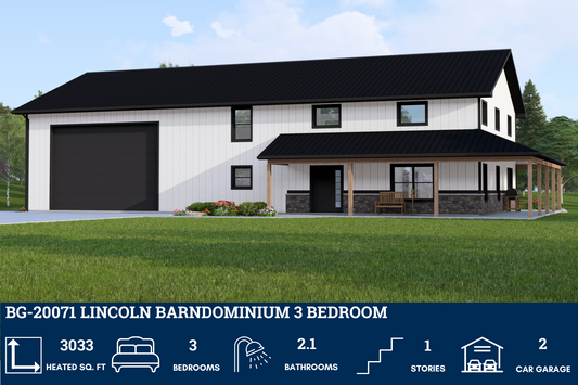 BG-20071 Lincoln Barndominium House Plan