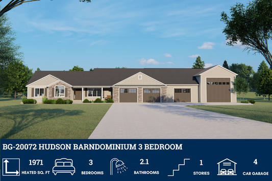 BG-20072 Hudson Barndominium House Plan