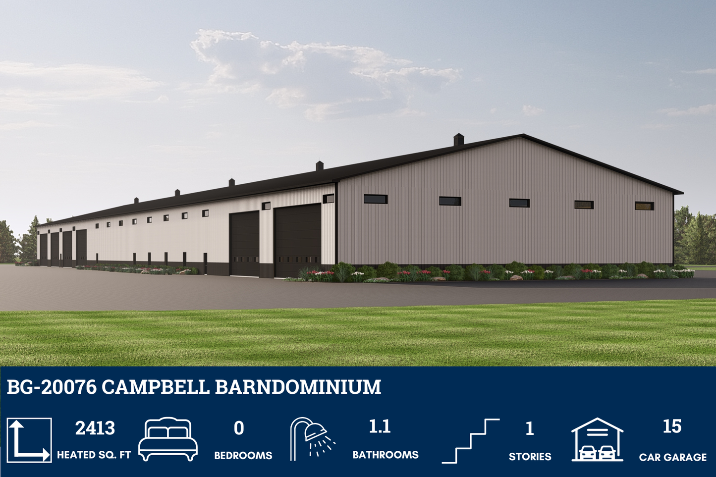 BG-20076 Campbell Barndominium House Plan