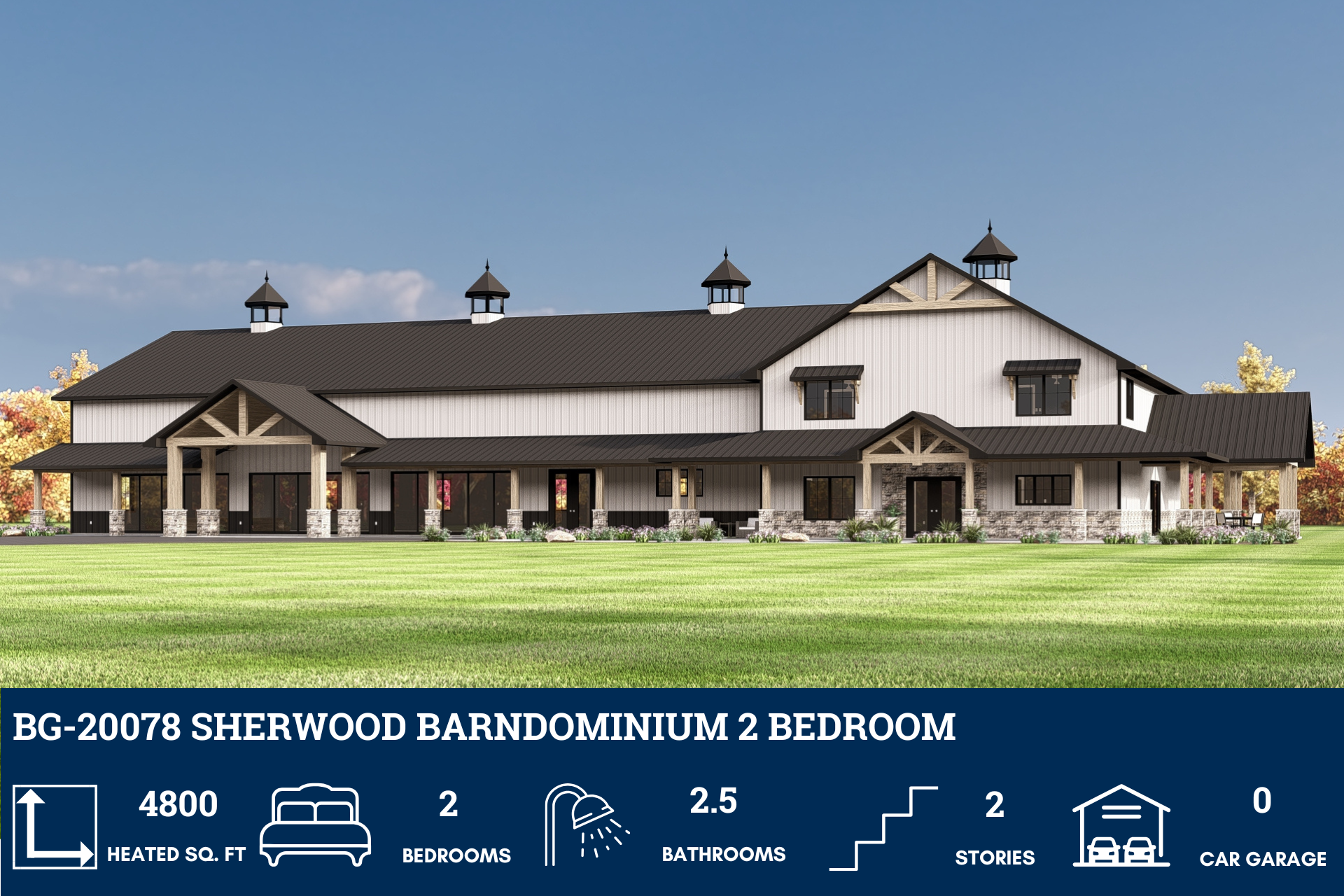 BG-20078 Sherwood Barndominium House Plan – Barndominium Plans