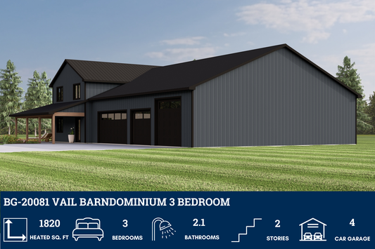 BG-20081 Vail Barndominium House Plan