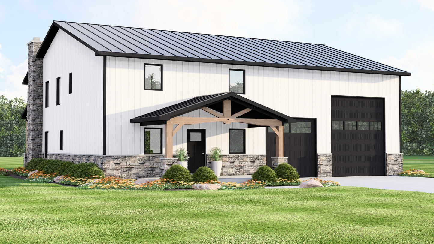 BG-20082 Chester Barndominium House Plan