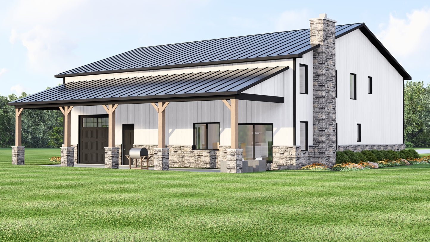 BG-20082 Chester Barndominium House Plan