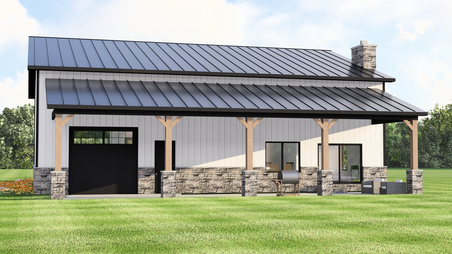 BG-20082 Chester Barndominium House Plan