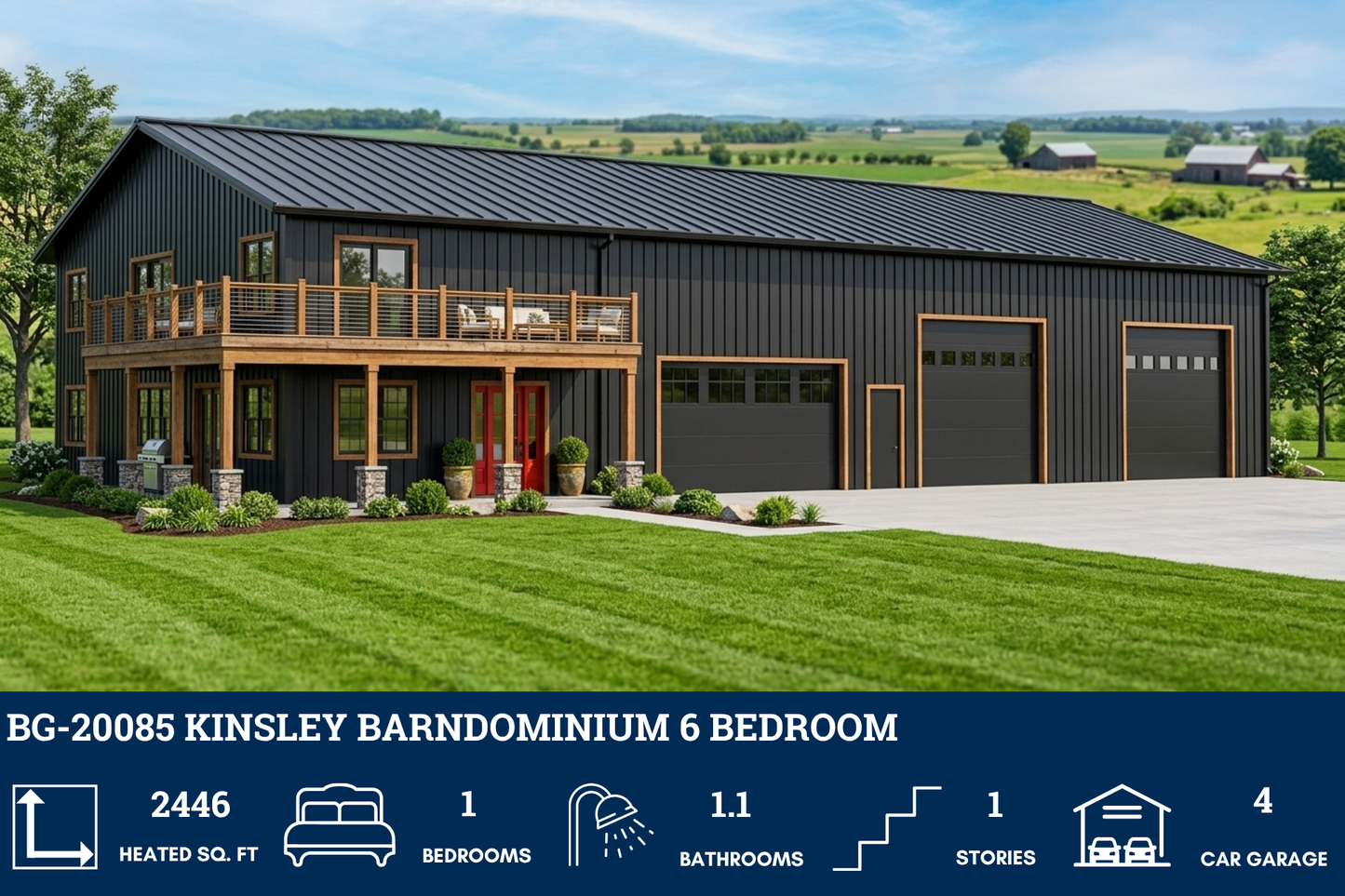 BG-20085 Kinsley Barndominium House Plan