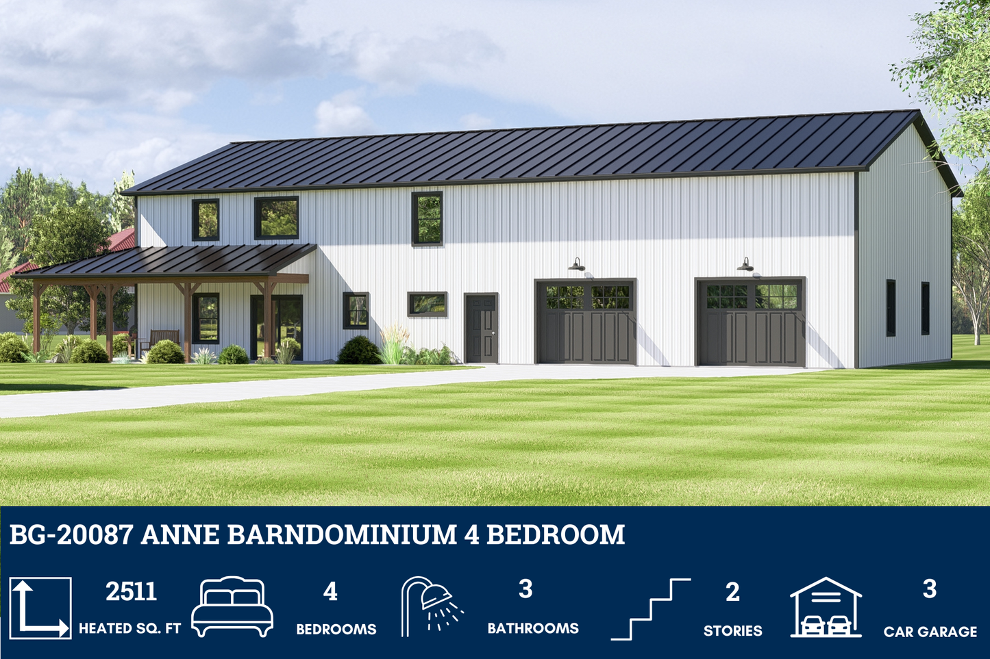BG-20087 Anne Barndominium House Plan