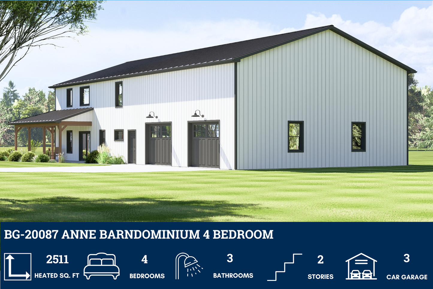 BG-20087 Anne Barndominium House Plan