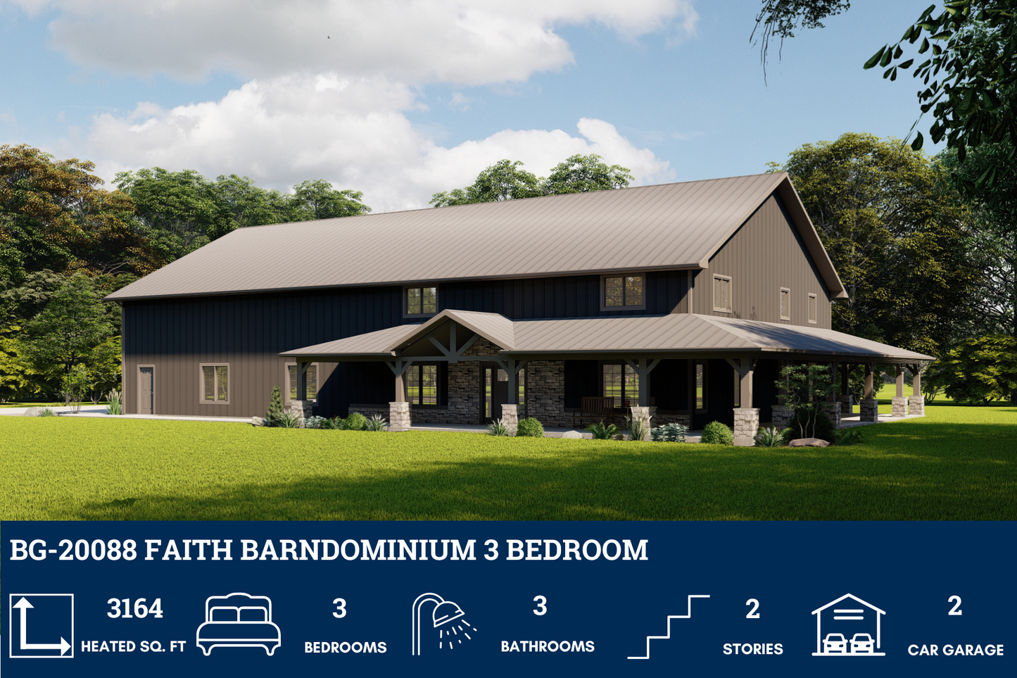 BG-20088 Faith Barndominium House Plan