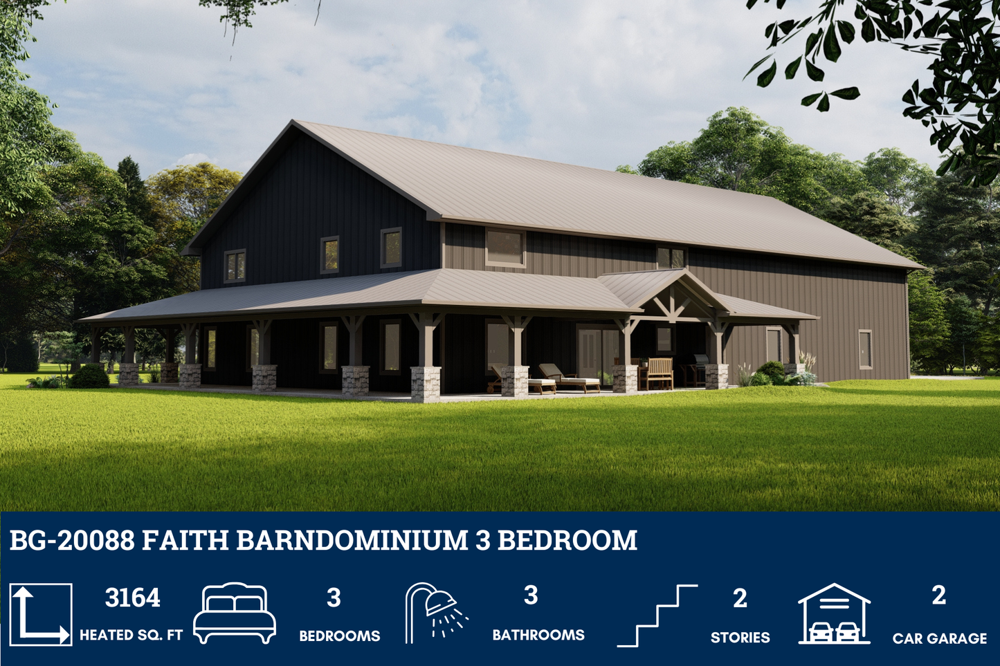 BG-20088 Faith Barndominium House Plan