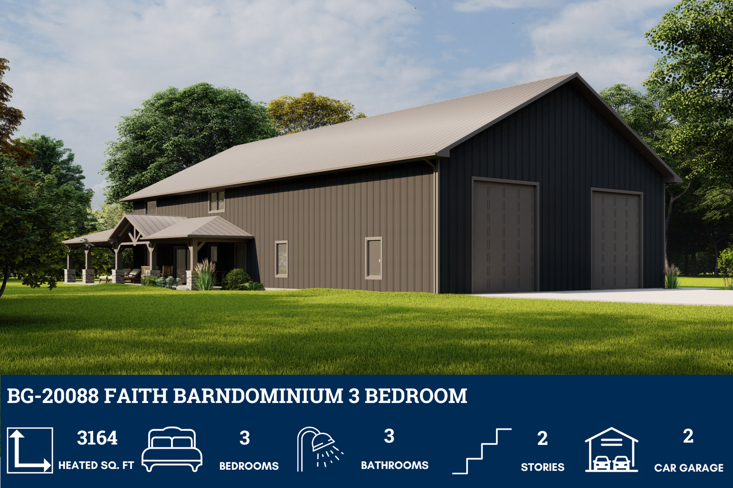 BG-20088 Faith Barndominium House Plan