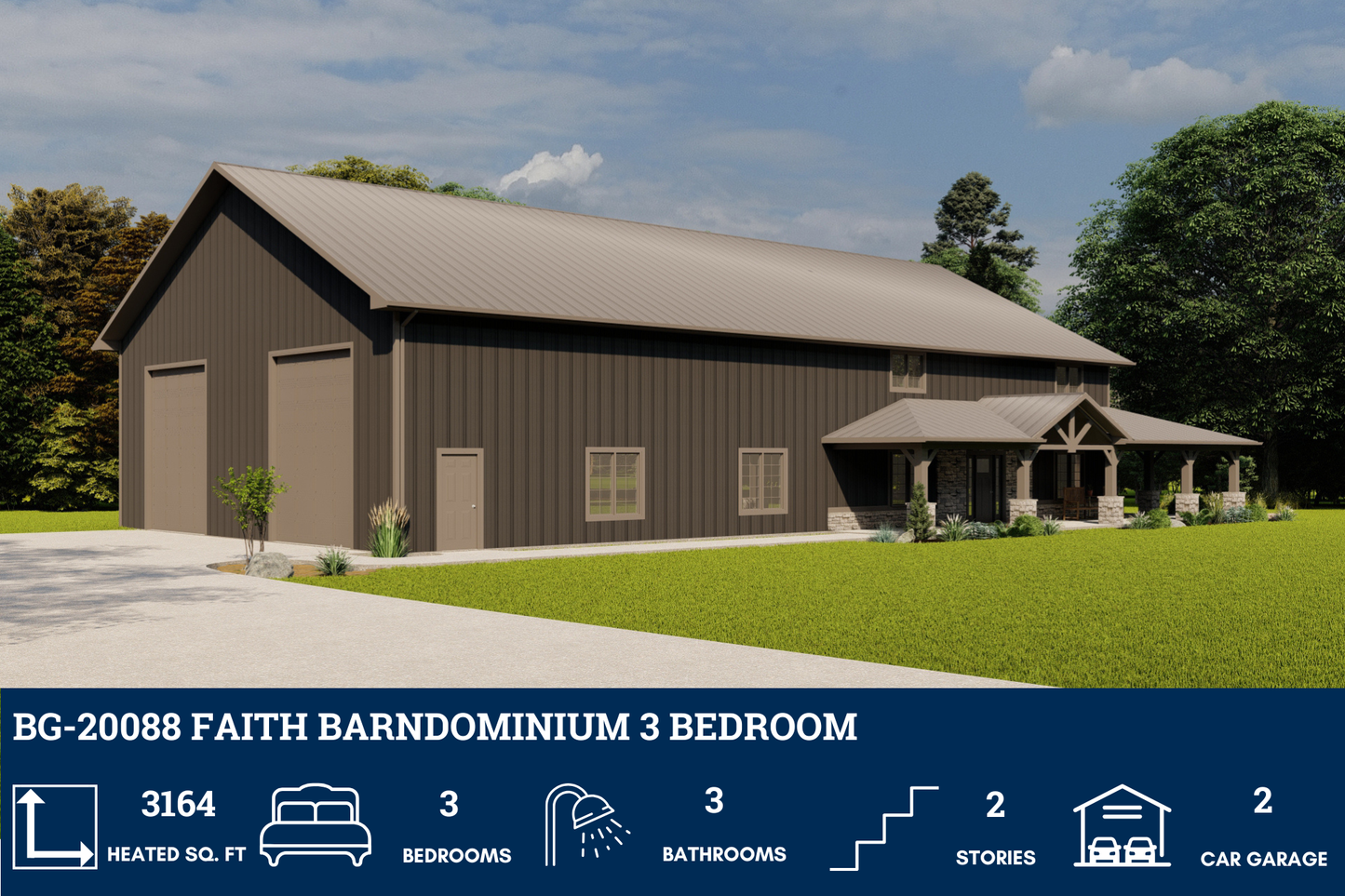 BG-20088 Faith Barndominium House Plan