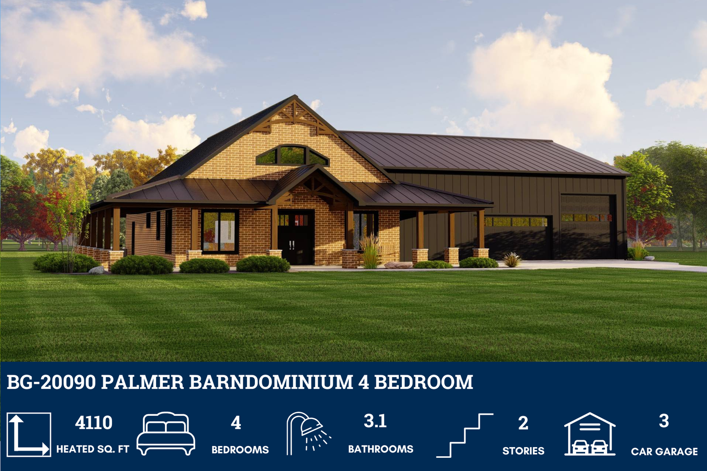 BG-20090 Palmer Barndominium House Plan