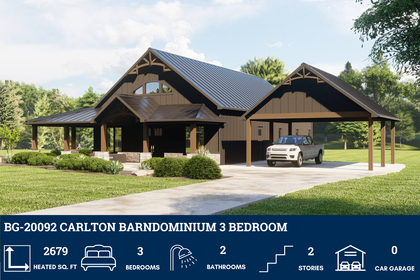 BG-20092 Carlton Barndominium House Plan