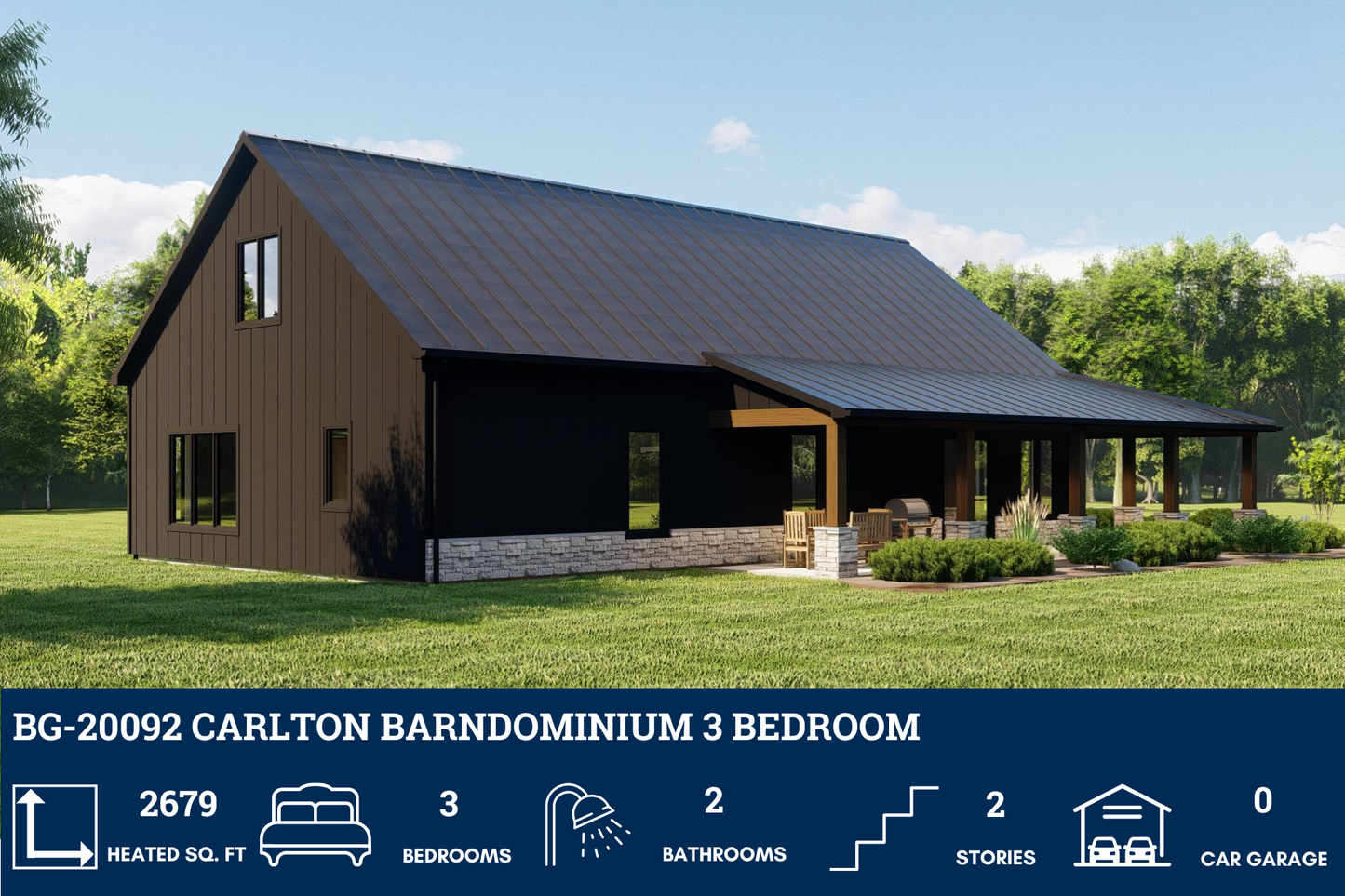 BG-20092 Carlton Barndominium House Plan