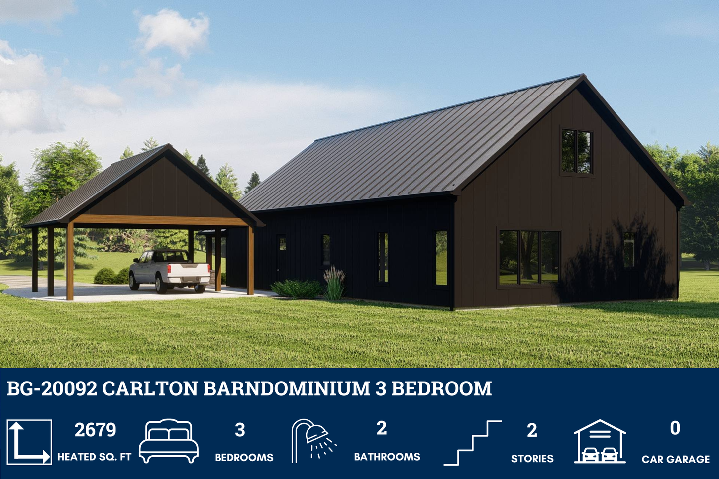 BG-20092 Carlton Barndominium House Plan