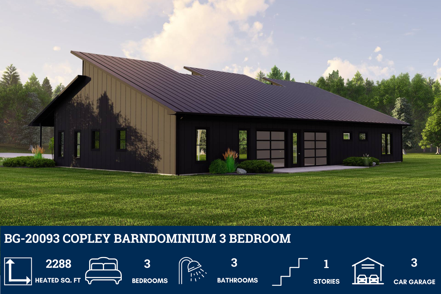 BG-20093 Copley Barndominium House Plan