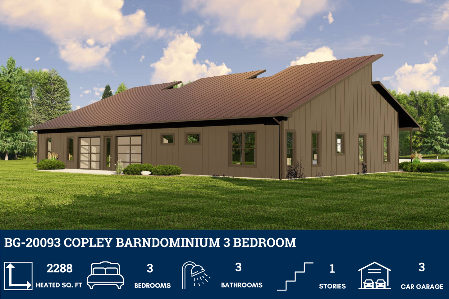 BG-20093 Copley Barndominium House Plan