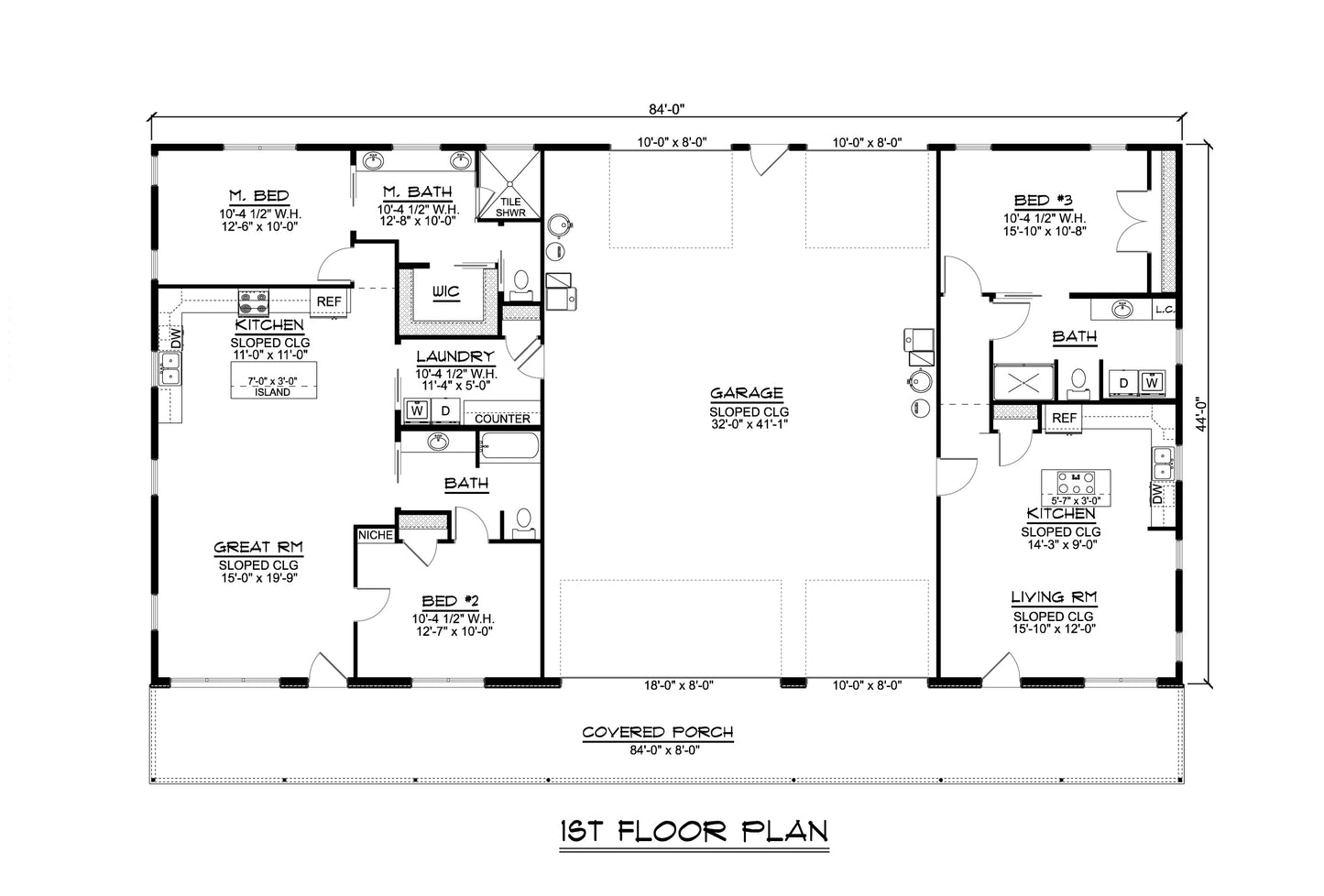 BG-20093 Copley Barndominium House Plan