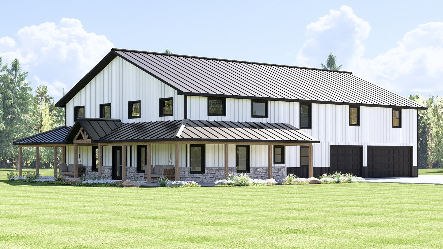 BG-20094 Irvine Barndominium House Plan