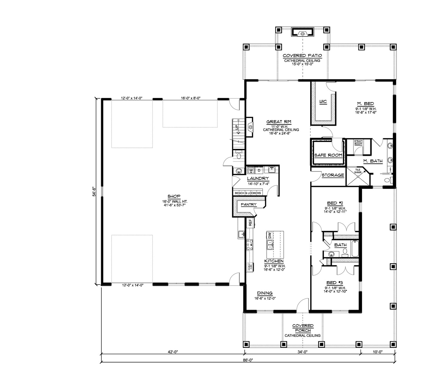 BG-20095 Caspian Barndominium House Plan
