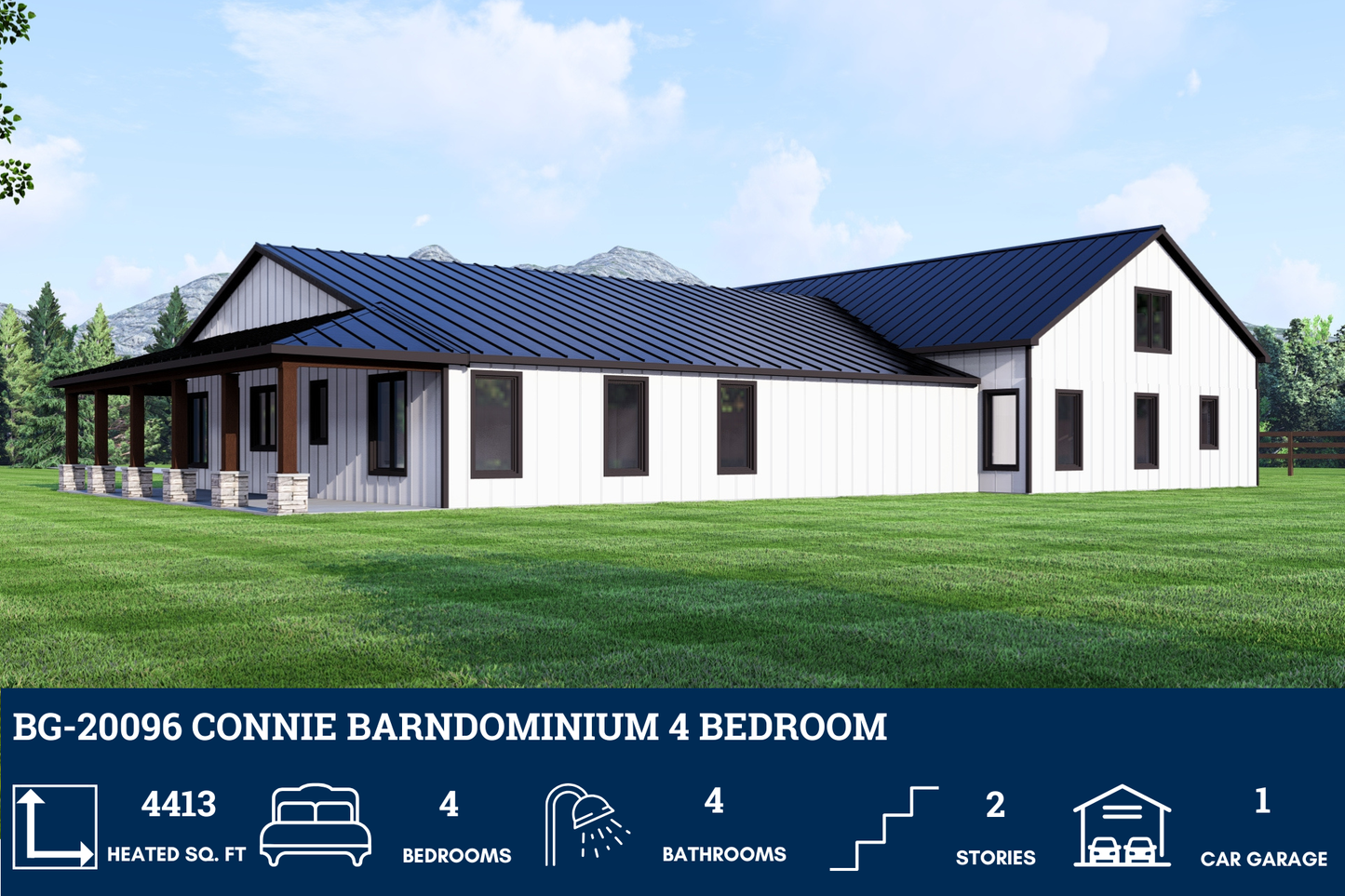 BG-20096 Connie Barndominium House Plan