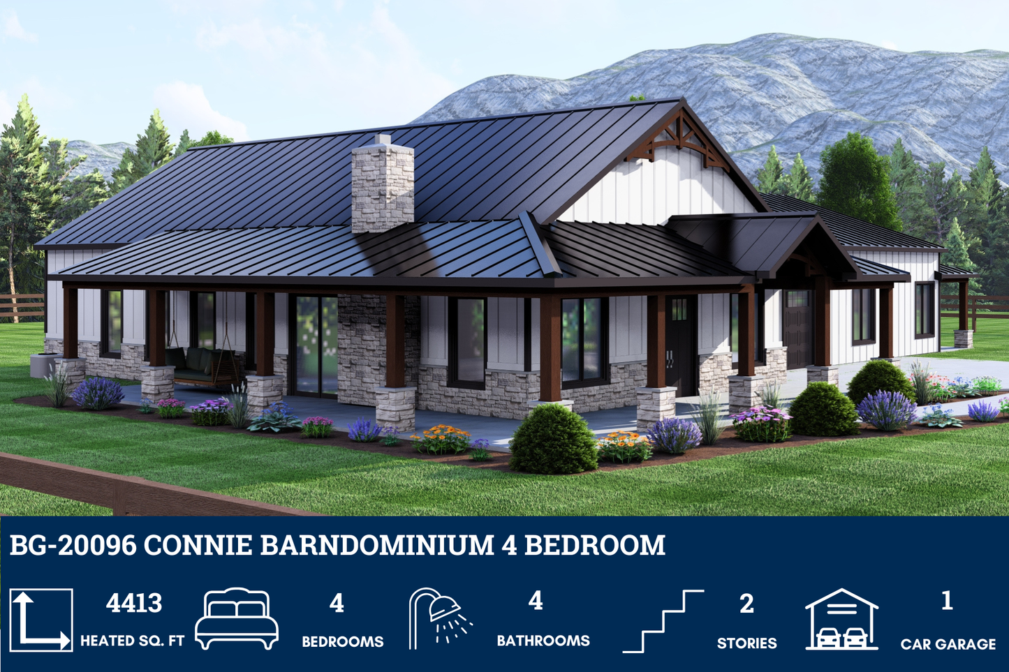 BG-20096 Connie Barndominium House Plan