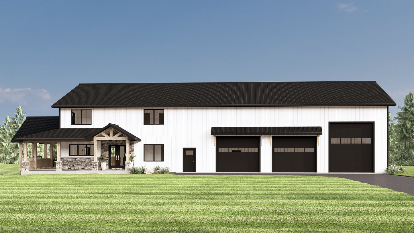 BG-20097 Colby Barndominium House Plan