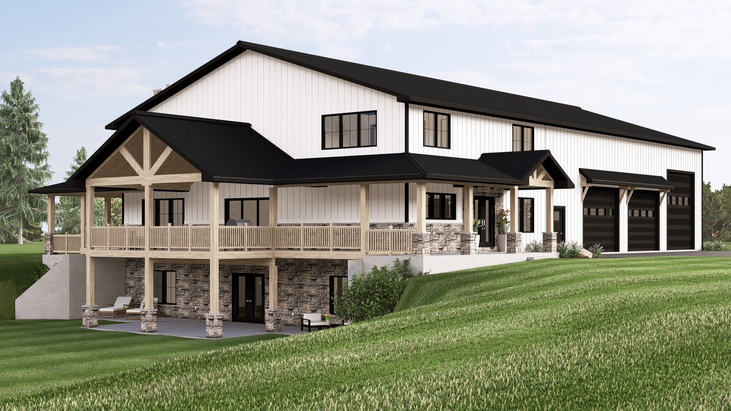 BG-20097 Colby Barndominium House Plan