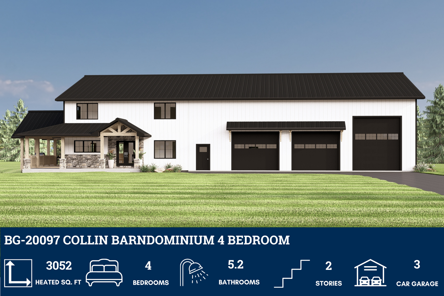 BG-20097 Collin Barndominium House Plan
