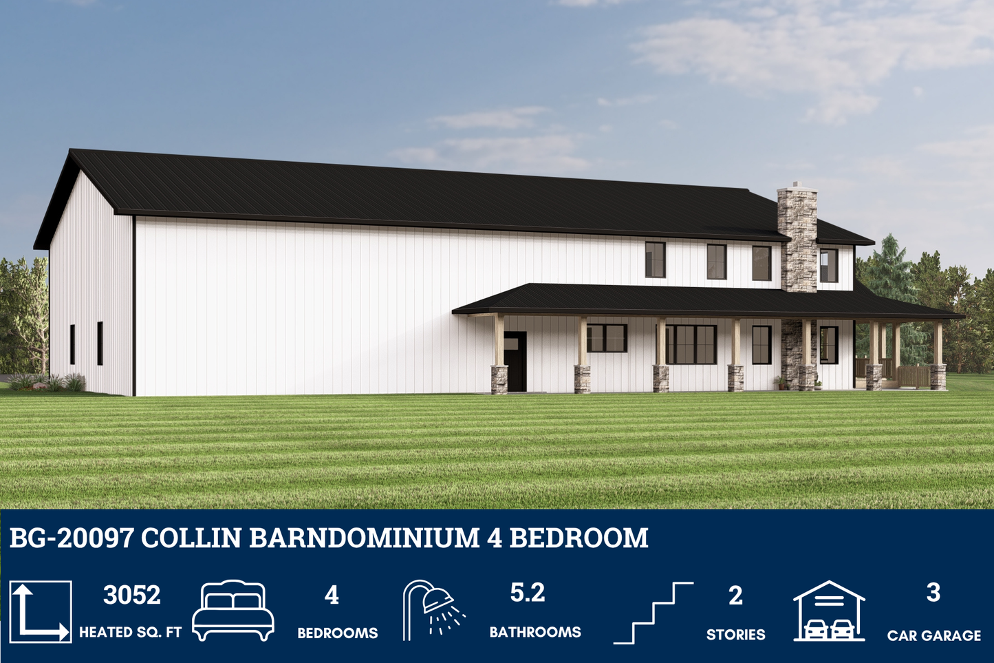 BG-20097 Collin Barndominium House Plan
