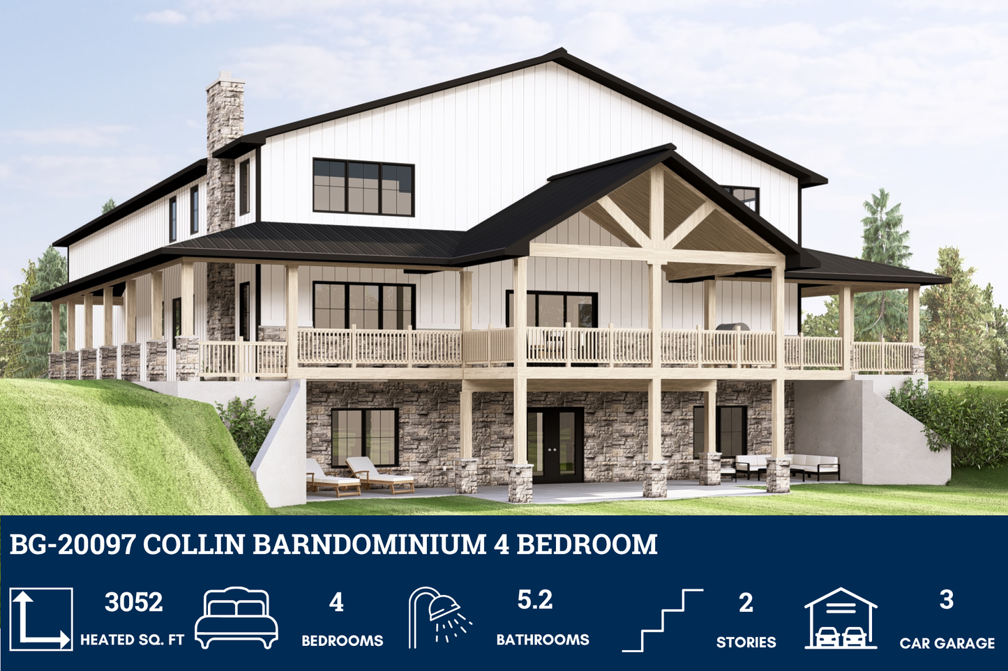 BG-20097 Collin Barndominium House Plan
