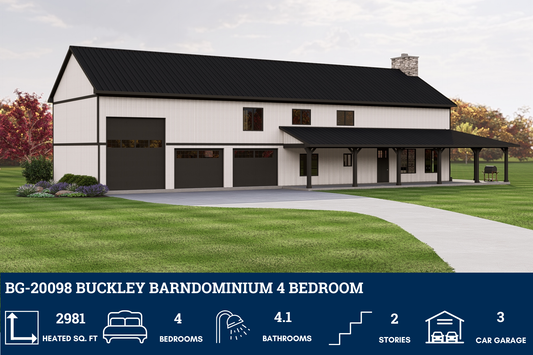 BG-20098 Buckley Barndominium House Plan