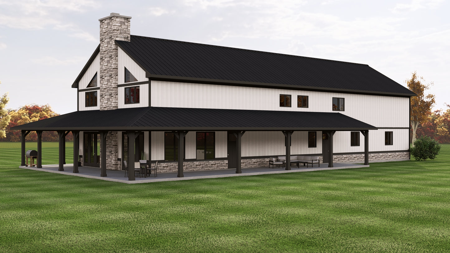 BG-20098 Buckley Barndominium House Plan