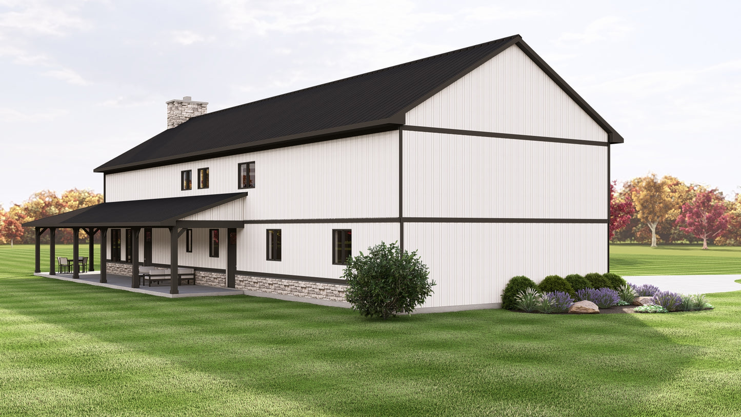 BG-20098 Buckley Barndominium House Plan