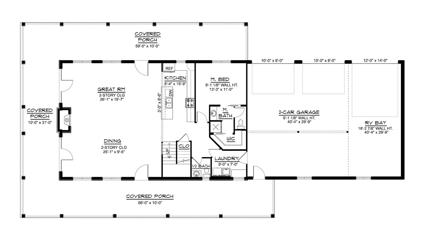 BG-20098 Buckley Barndominium House Plan