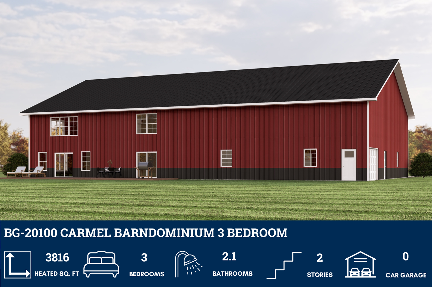 BG-20100 Carmel Barndominium House Plan