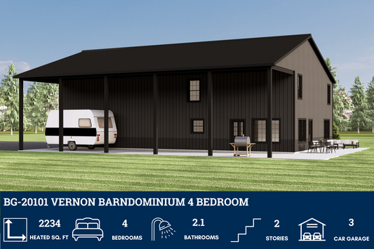 BG-20101 Vernon Barndominium House Plan