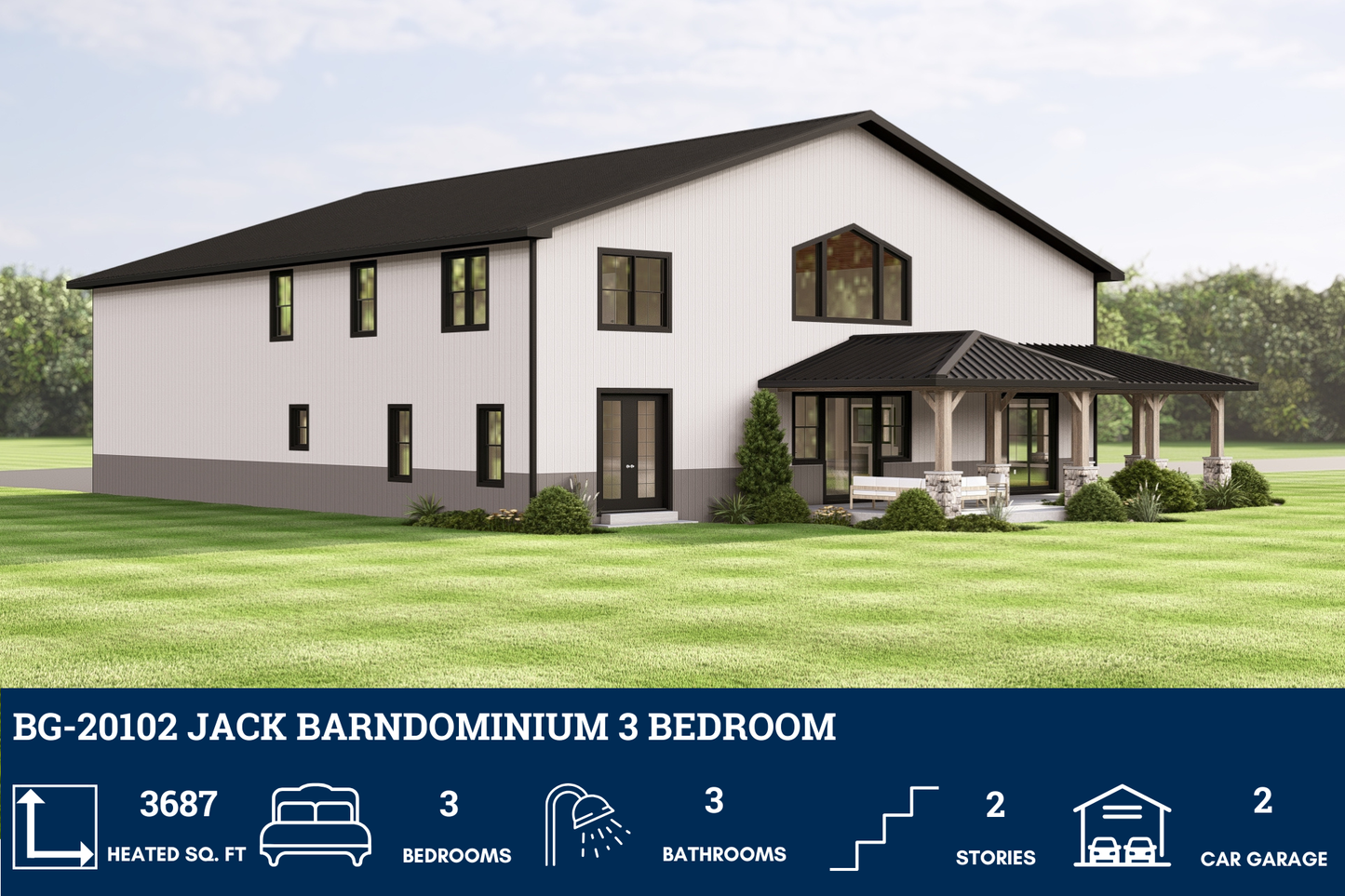 BG-20102 Jack Barndominium House Plan