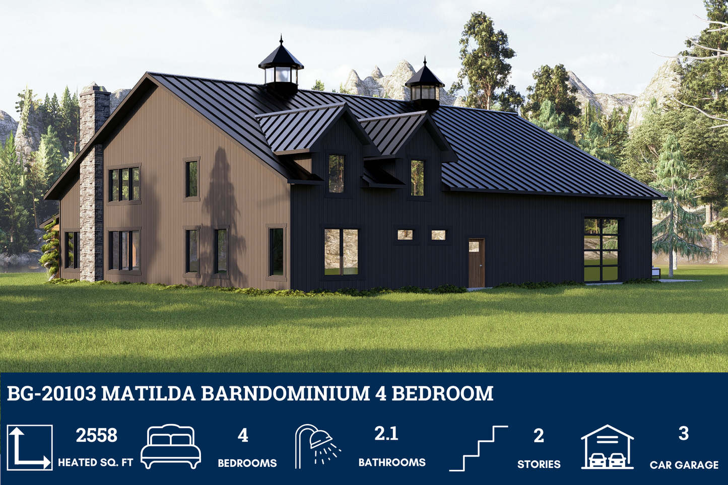 BG-20103 Matilda Barndominium House Plan