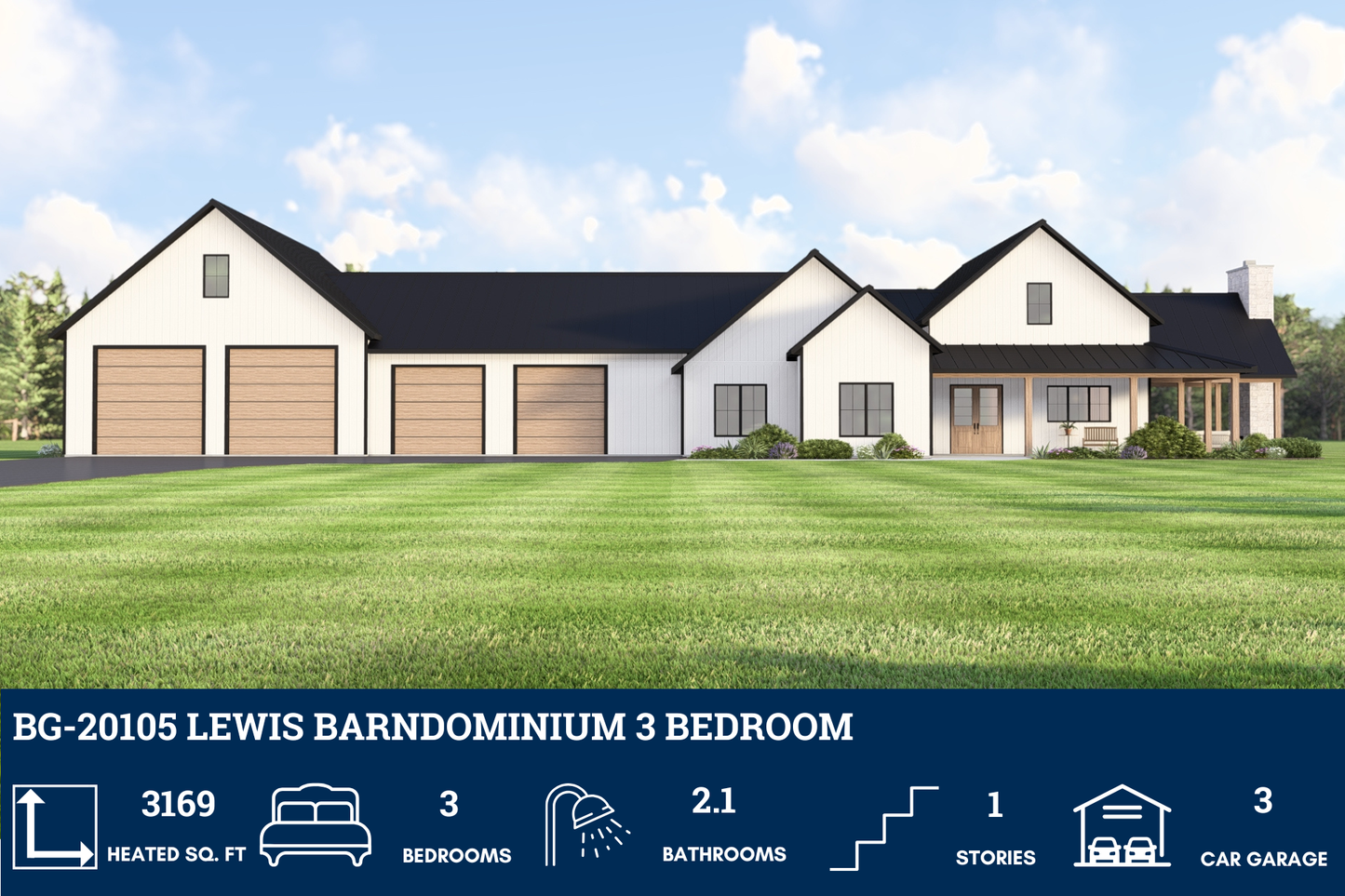 BG-20105 Lewis Barndominium House Plan
