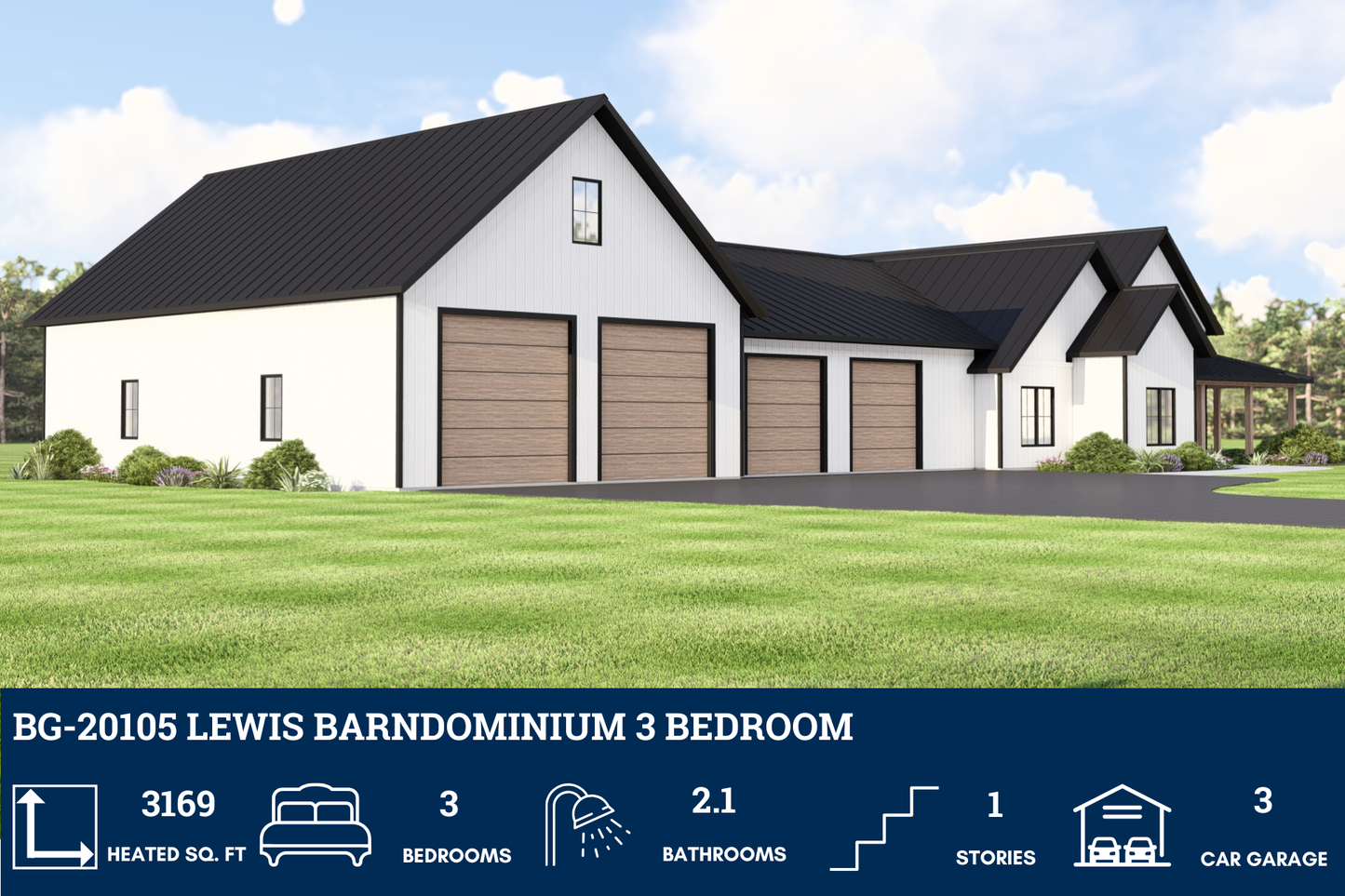 BG-20105 Lewis Barndominium House Plan