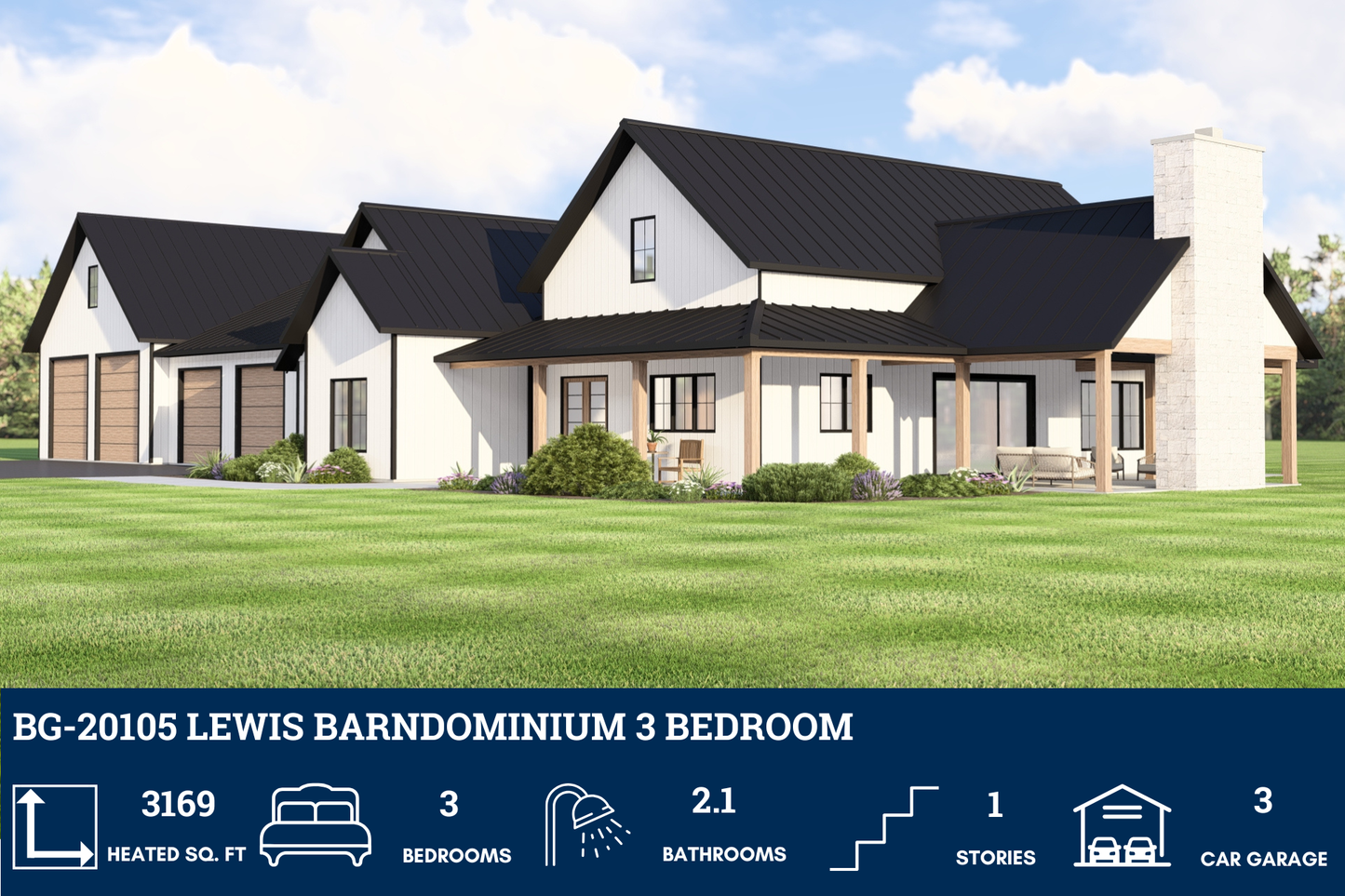 BG-20105 Lewis Barndominium House Plan