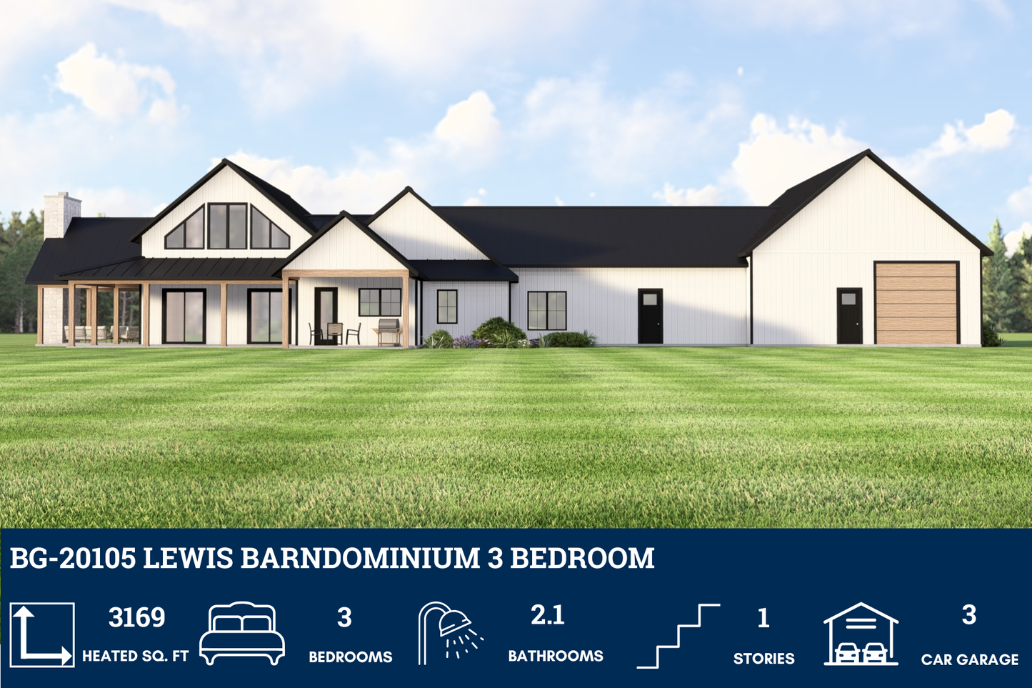 BG-20105 Lewis Barndominium House Plan