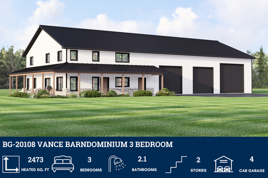 BG-20108 Vance Barndominium House Plan