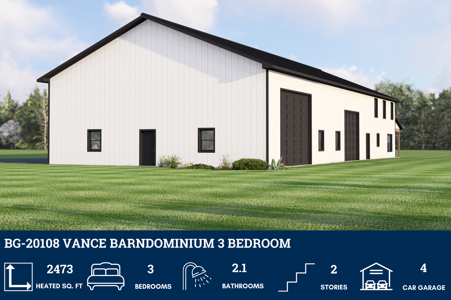 BG-20108 Vance Barndominium House Plan