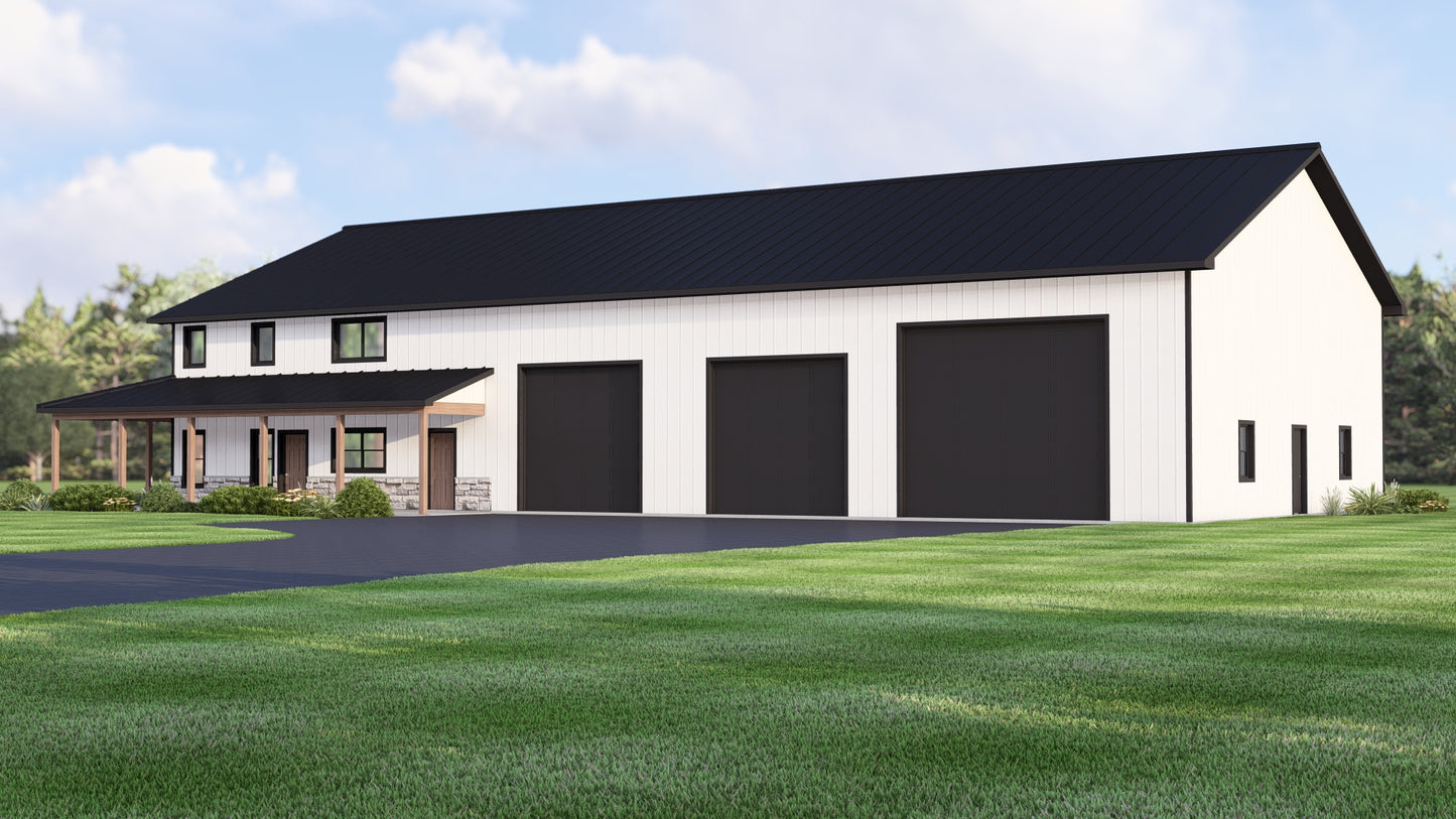 BG-20108 Vance Barndominium House Plan