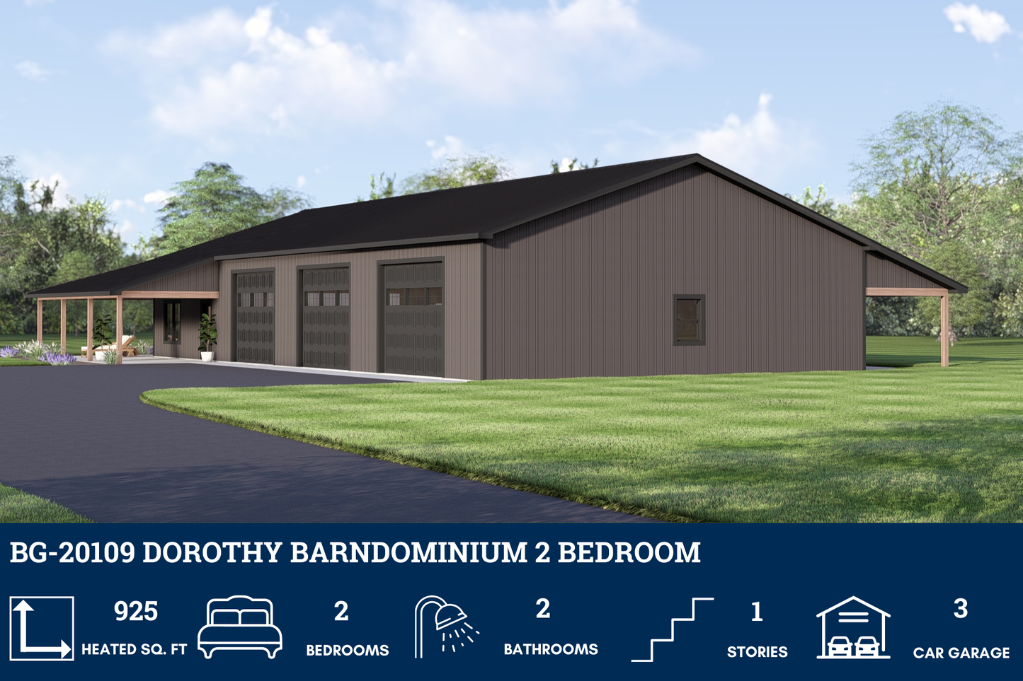 BG-20109 Dorothy Barndominium House Plan