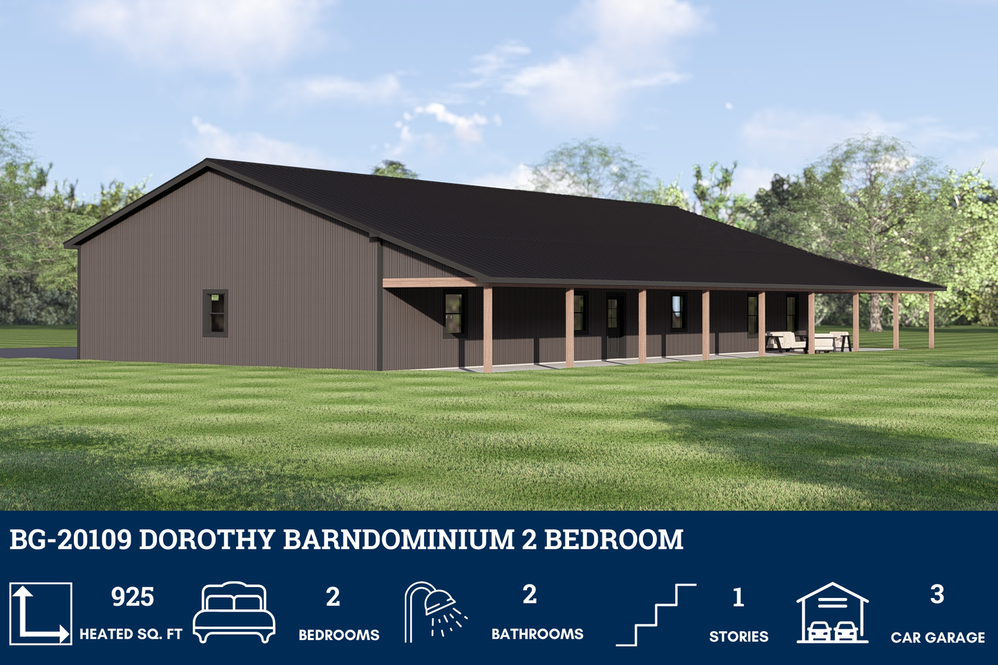 BG-20109 Dorothy Barndominium House Plan