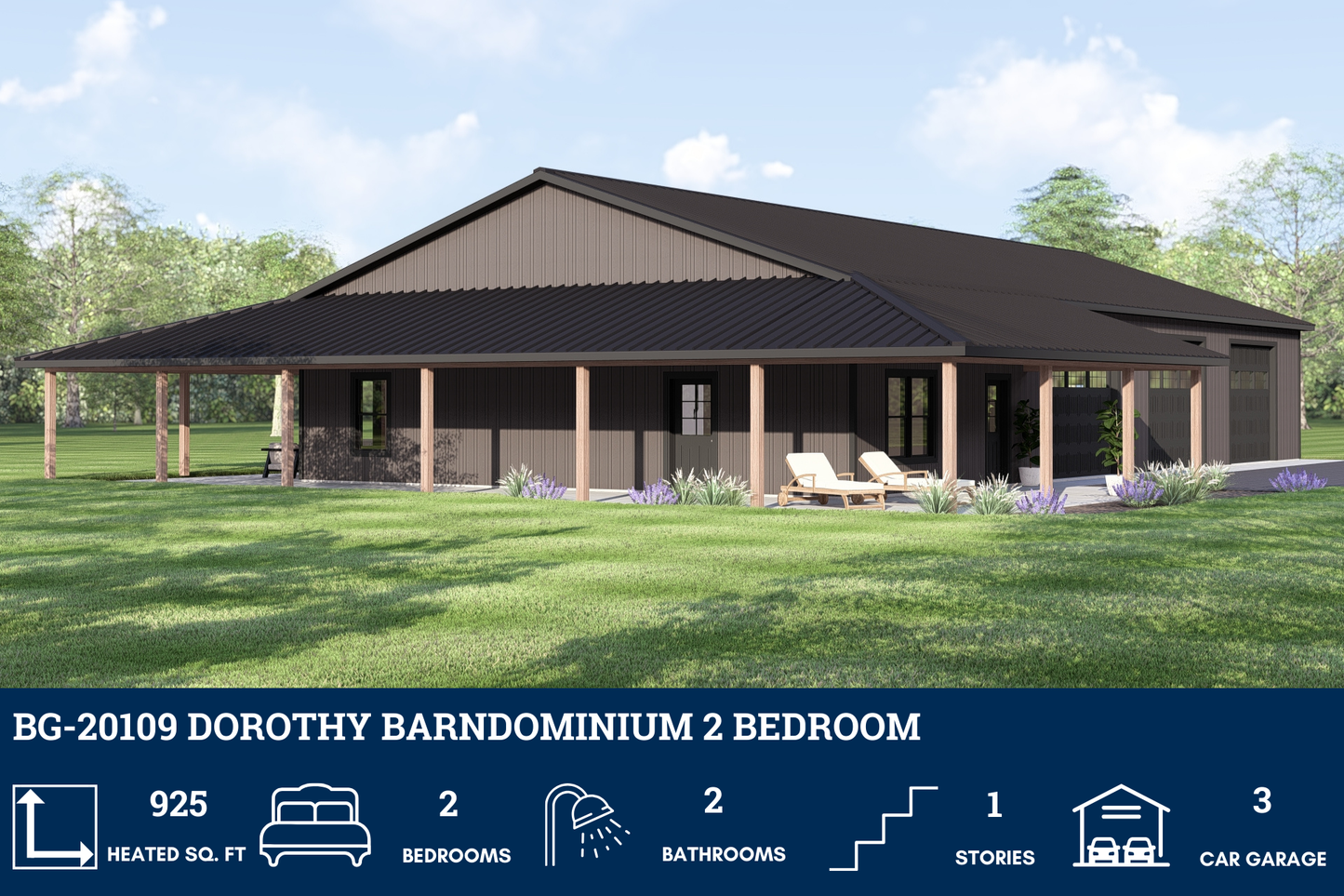 BG-20109 Dorothy Barndominium House Plan